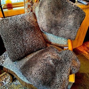 2 Restoration Hardware shearling pillow covers